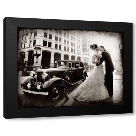 Gangster Wedding Black Modern Wood Framed Art Print with Double Matting by Laudin, Dmitry