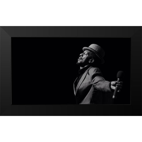 Aswad Black Modern Wood Framed Art Print by Robinson, Ian