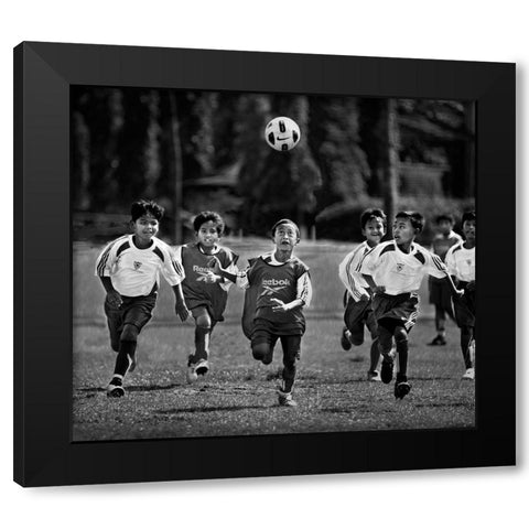 The Future National Team Black Modern Wood Framed Art Print with Double Matting by Kisworo, Sebastian