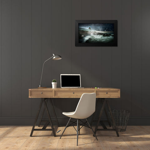 Storm Coming Black Modern Wood Framed Art Print by Krakowski, Marcin