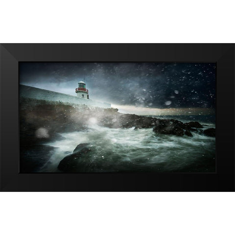 Storm Coming Black Modern Wood Framed Art Print by Krakowski, Marcin