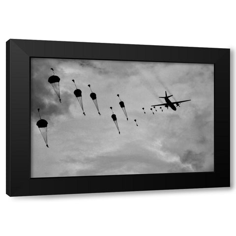 Go-Go-Go! Black Modern Wood Framed Art Print with Double Matting by Rebro, Marcel