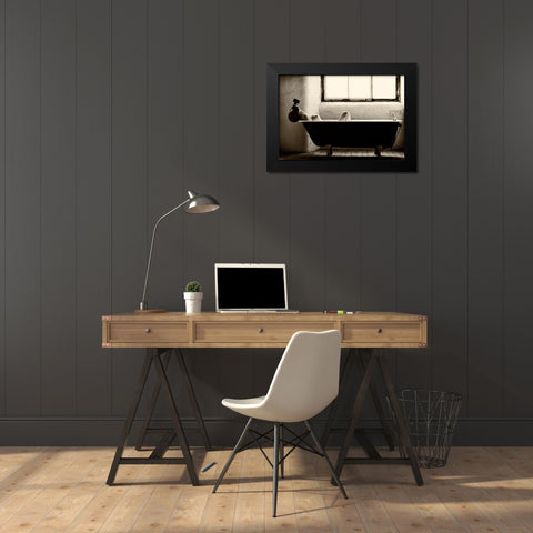 Decontamination Black Modern Wood Framed Art Print by Paul