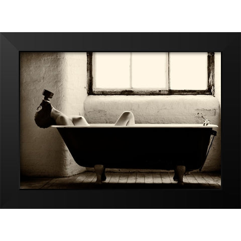Decontamination Black Modern Wood Framed Art Print by Paul