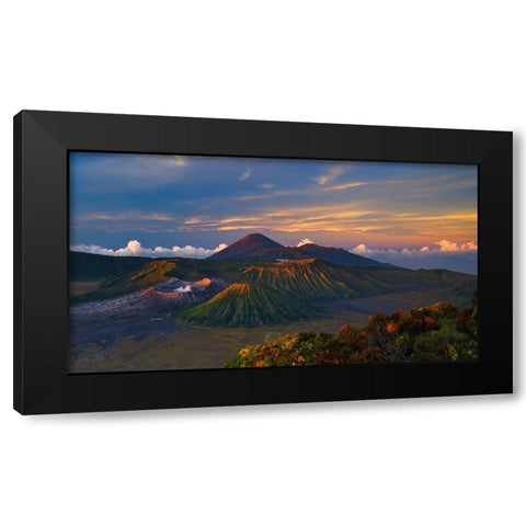 Volcano Dawn Black Modern Wood Framed Art Print with Double Matting by Wrobel, Karsten
