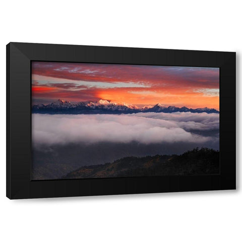 The Mountain Gods Black Modern Wood Framed Art Print by Wrobel, Karsten