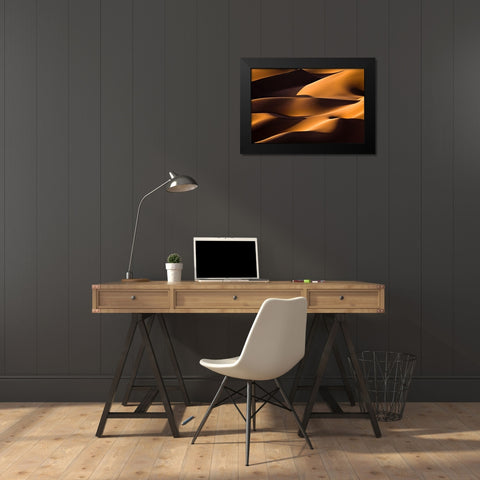 Light And Shadow Black Modern Wood Framed Art Print by Momeni, Mohammadreza