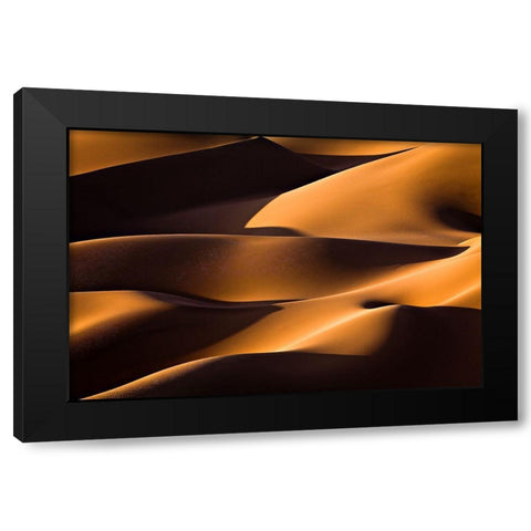 Light And Shadow Black Modern Wood Framed Art Print with Double Matting by Momeni, Mohammadreza