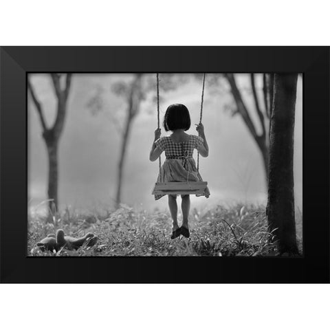 Just (You And) Me Black Modern Wood Framed Art Print by Sitanggang, Raymond