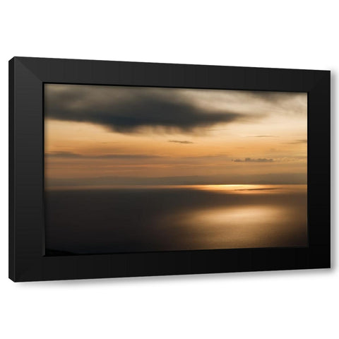 Bajkal Lake Black Modern Wood Framed Art Print by Kruk, Przemyslaw