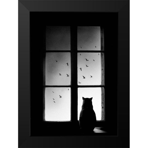 winter is coming Black Modern Wood Framed Art Print by Pucic, Mario