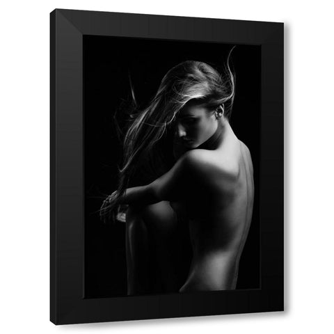 Sensual Beauty Black Modern Wood Framed Art Print by Krystynek MQEP, Martin