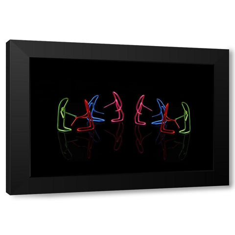 Lets Dance Black Modern Wood Framed Art Print by Mathiesen, Kent