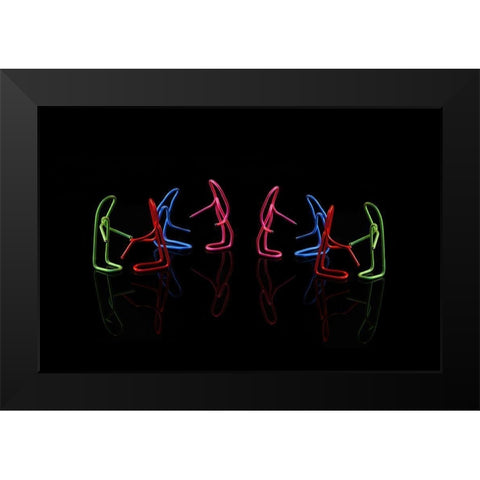 Lets Dance Black Modern Wood Framed Art Print by Mathiesen, Kent