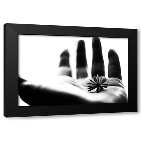 One Life Black Modern Wood Framed Art Print with Double Matting by Ikeda, Keisuke