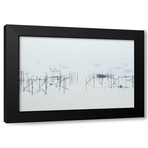 Inba Black Modern Wood Framed Art Print by Tomihisa, Kouji