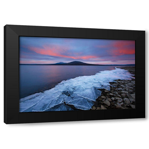 Ice A Fire Black Modern Wood Framed Art Print with Double Matting by Balakin, Vadim