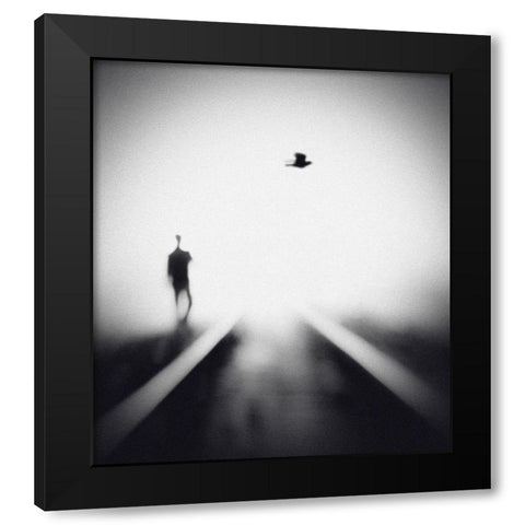 Nocturne Black Modern Wood Framed Art Print by Lee, Hengki
