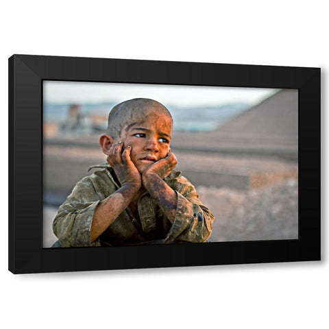 My Sunset Black Modern Wood Framed Art Print by Momeni, Mohammadreza