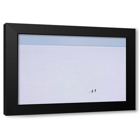 Fishing Black Modern Wood Framed Art Print with Double Matting by Karman, Alexander