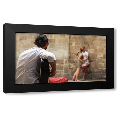 Street Love Black Modern Wood Framed Art Print by Serarols, Marc
