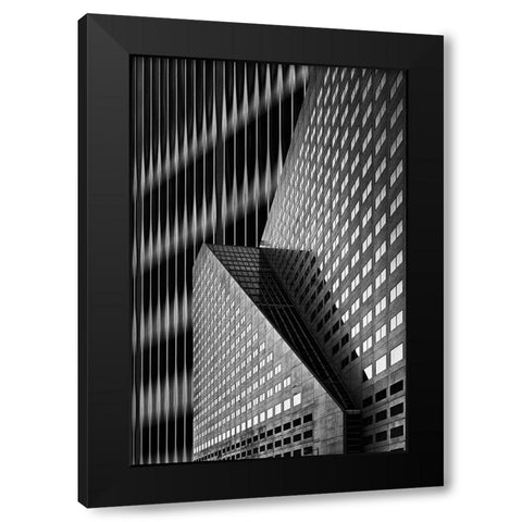 Patches Of Light Black Modern Wood Framed Art Print by Van den, Jef