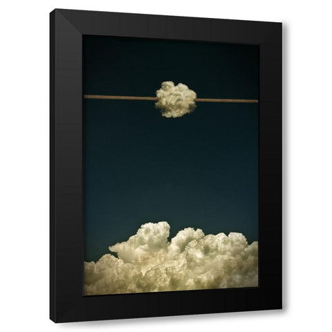 No Title Black Modern Wood Framed Art Print with Double Matting by Solo, Mister