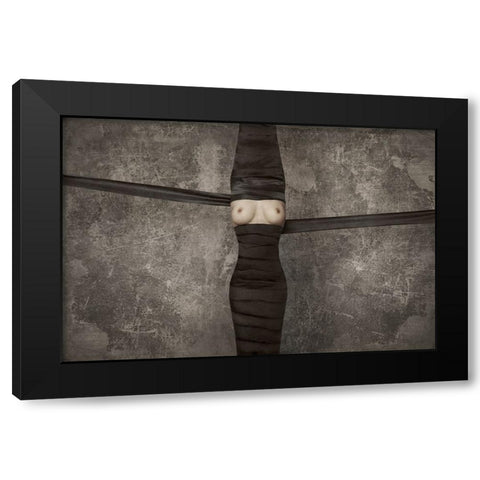 Ties Black Modern Wood Framed Art Print with Double Matting by Katiev, Vladimir