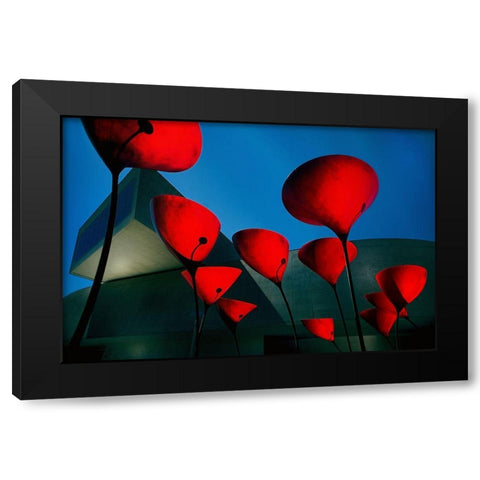 Maxxi  Museum Black Modern Wood Framed Art Print by Pellegrini, Fulvio