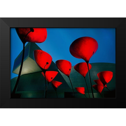 Maxxi  Museum Black Modern Wood Framed Art Print by Pellegrini, Fulvio