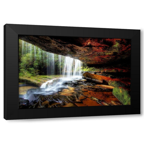 Under The Ledge Black Modern Wood Framed Art Print with Double Matting by Lucey, Mark