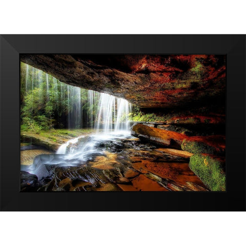 Under The Ledge Black Modern Wood Framed Art Print by Lucey, Mark