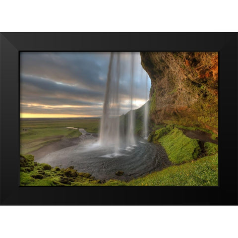 The Curtrain Black Modern Wood Framed Art Print by Eichelberg, Amnon