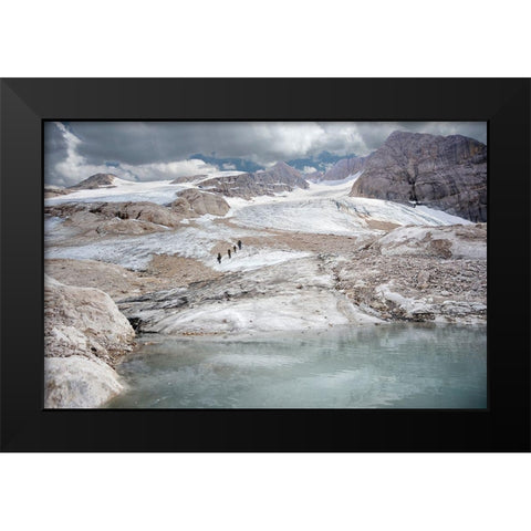 Expedition To The Glacier Black Modern Wood Framed Art Print by Auf Dem, Andrea