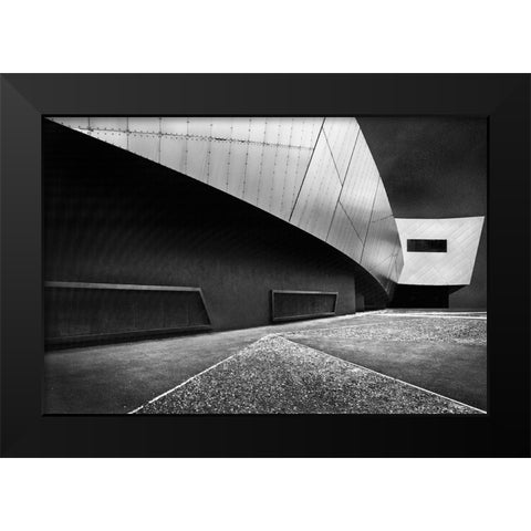 Overhang Black Modern Wood Framed Art Print by Wride, Linda