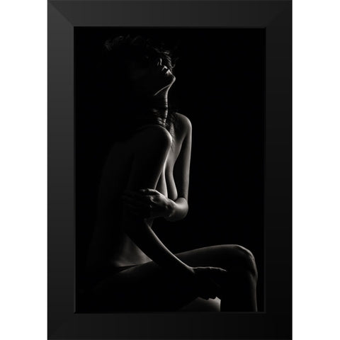 Sensual Beauty Black Modern Wood Framed Art Print by Krystynek MQEP, Martin