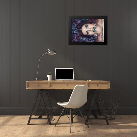 Moonlight Dance Black Modern Wood Framed Art Print by Glaskova, Antonia