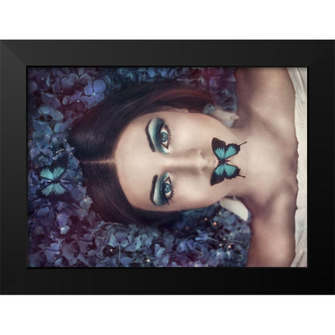 Moonlight Dance Black Modern Wood Framed Art Print by Glaskova, Antonia