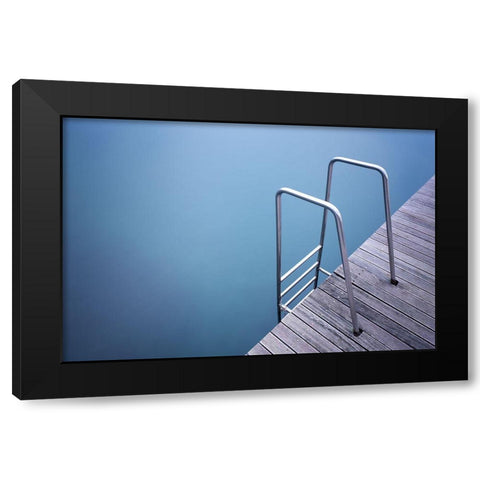 Stairs Black Modern Wood Framed Art Print by Serra, Damiano