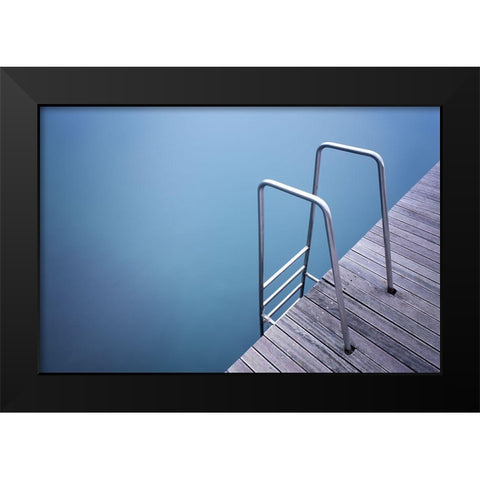 Stairs Black Modern Wood Framed Art Print by Serra, Damiano