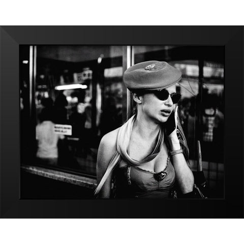 Untitled Black Modern Wood Framed Art Print by Suzuki, Tatsuo
