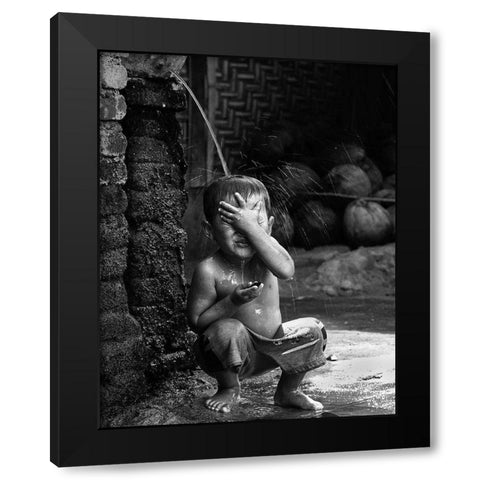 Puffffttt... Black Modern Wood Framed Art Print by Kisworo, Sebastian