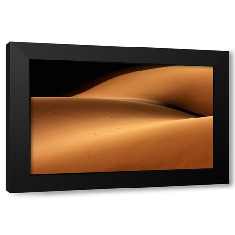 Desert And The Human Torso Black Modern Wood Framed Art Print with Double Matting by Bakhtari Bonab, Ebrahim