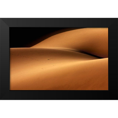 Desert And The Human Torso Black Modern Wood Framed Art Print by Bakhtari Bonab, Ebrahim