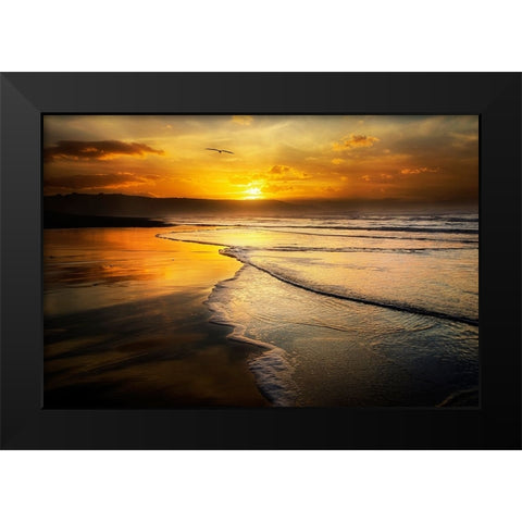 Xago Black Modern Wood Framed Art Print by C. Lobato, Jose