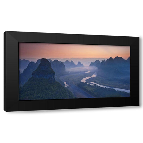 A Dream World Black Modern Wood Framed Art Print by Zhang, Yan