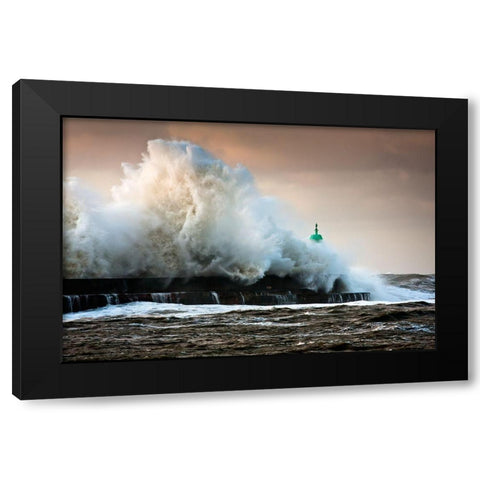 The Wall Black Modern Wood Framed Art Print with Double Matting by Christian Wulff, Niels