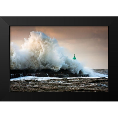 The Wall Black Modern Wood Framed Art Print by Christian Wulff, Niels