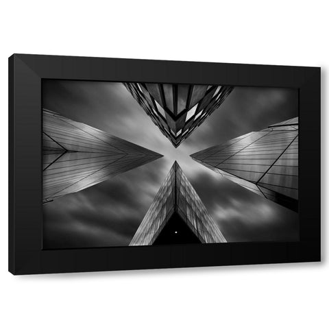 The Meeting Black Modern Wood Framed Art Print with Double Matting by Marcisovsky, Martin