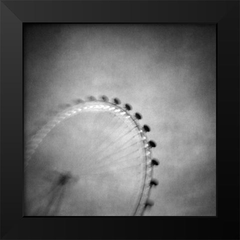 Spinning Round Black Modern Wood Framed Art Print by Bagiatis, Vangelis